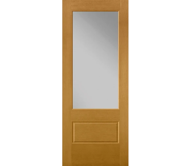 Meredith 3 Quaters Light Fiberglass Entry Door